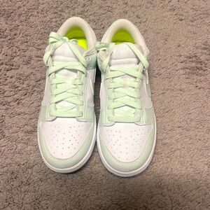 Women's Nike Dunk Low Next Nature White Mint Green Sneakers